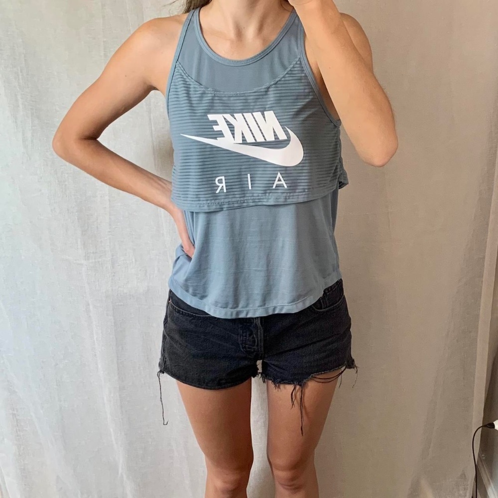 Nike AIR blue halter running top Women's activewear size XS